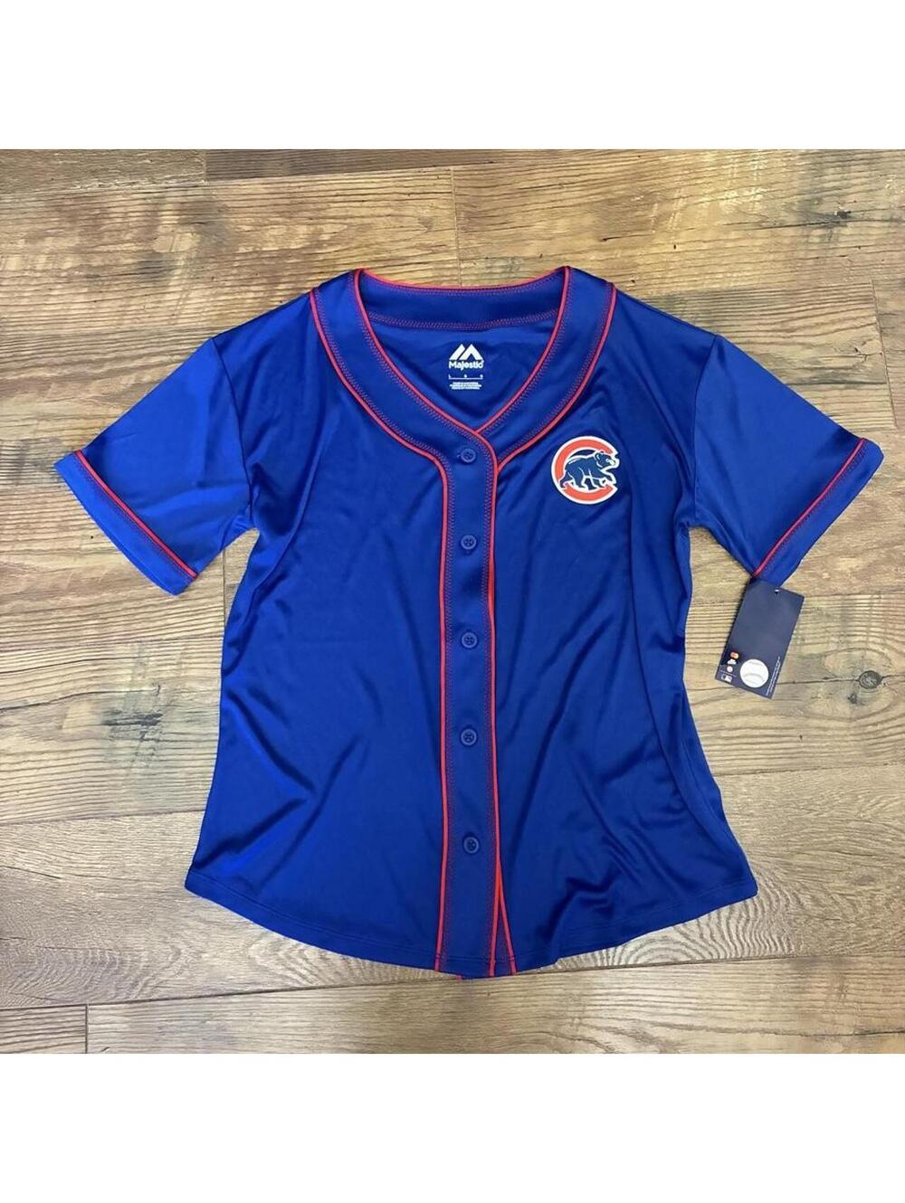 Majestic Athletic Chicago Cubs Women’s Large blue jersey